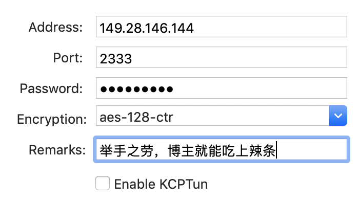 ss config